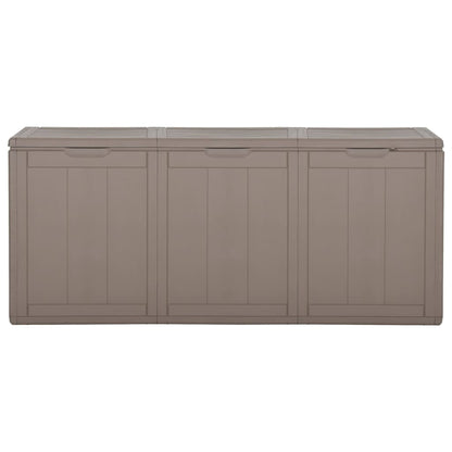 Boîte de rangement de jardin 270 L Marron PP Rotin