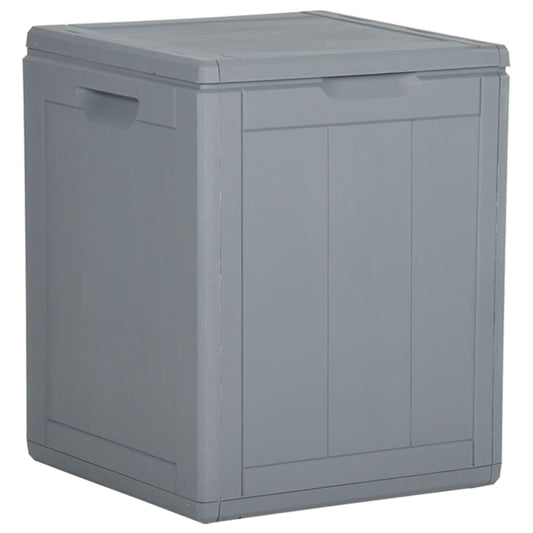 Boîte de rangement de jardin 90 L Gris PP Rotin