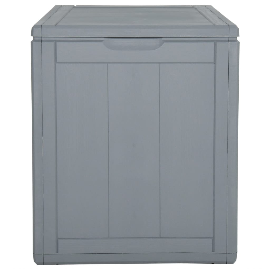 Boîte de rangement de jardin 90 L Gris PP Rotin