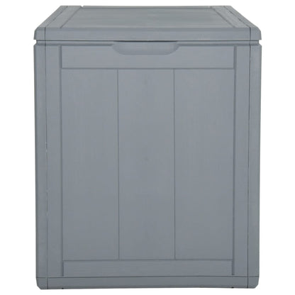 Boîte de rangement de jardin 90 L Gris PP Rotin