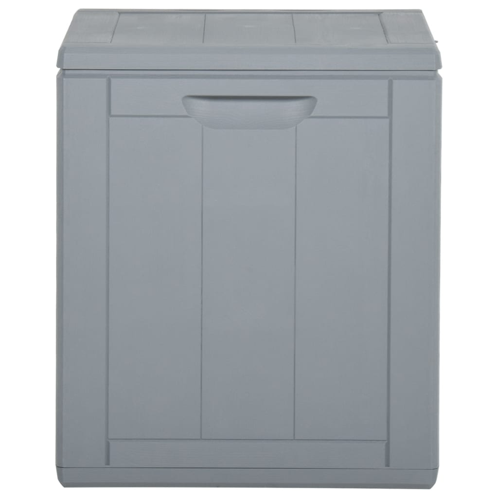 Boîte de rangement de jardin 90 L Gris PP Rotin