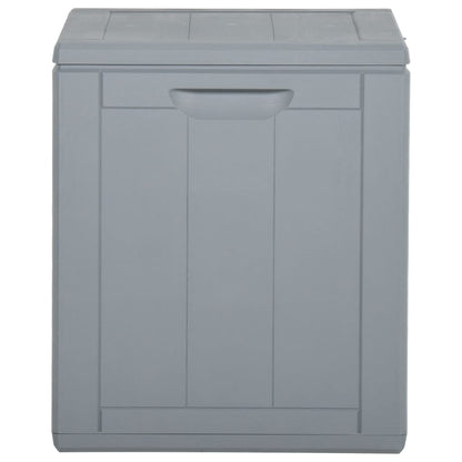 Boîte de rangement de jardin 90 L Gris PP Rotin