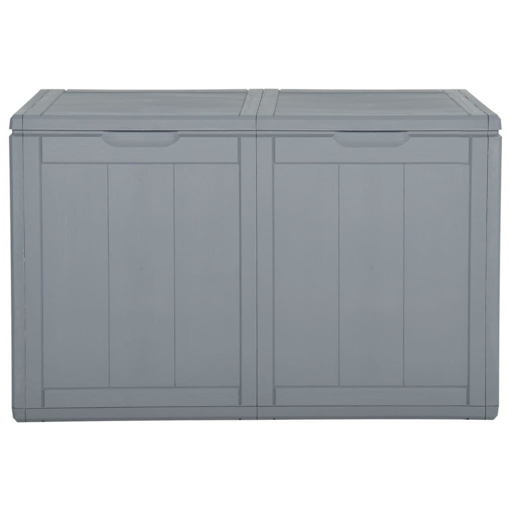 Boîte de rangement de jardin 180 L Gris PP Rotin