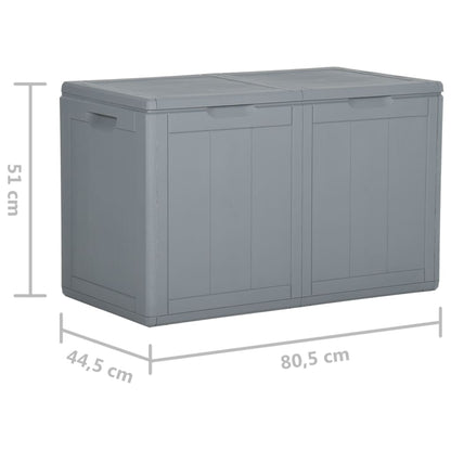 Boîte de rangement de jardin 180 L Gris PP Rotin