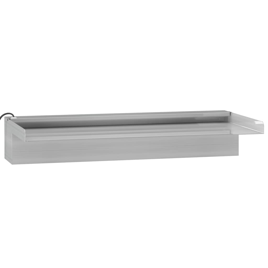 Déversoir pour cascade avec LED RVB Inox 45 cm