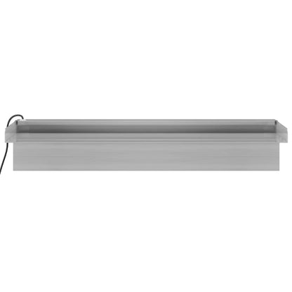 Déversoir pour cascade avec LED RVB Inox 45 cm