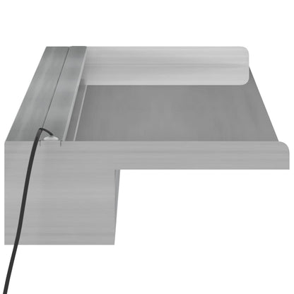 Déversoir pour cascade avec LED RVB Inox 108 cm