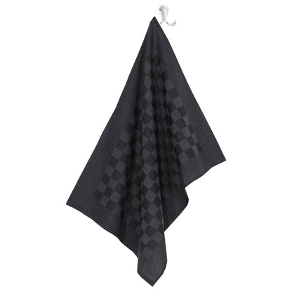 Ensemble de serviettes 10 pcs noir et gris coton