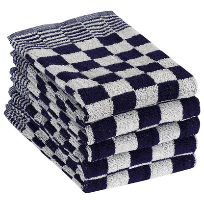 Ensemble de serviettes 10 pcs bleu et blanc coton