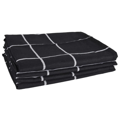 Ensemble de serviettes 12 pcs noir coton