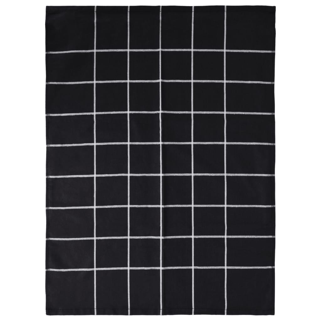 Ensemble de serviettes 12 pcs noir coton