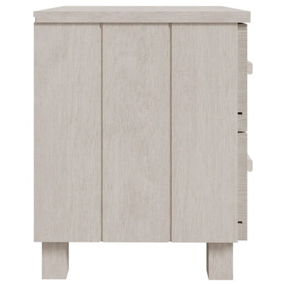 Table de chevet HAMAR Blanc 40x35x44,5 cm Bois de pin massif