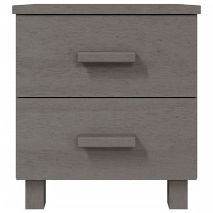 Table de chevet HAMAR Gris clair 40x35x44,5 cm Bois pin massif