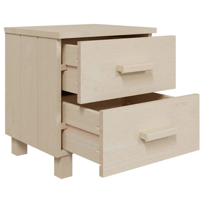 Tables de chevet HAMAR 2pcs Marron miel 40x35x44,5cm Bois