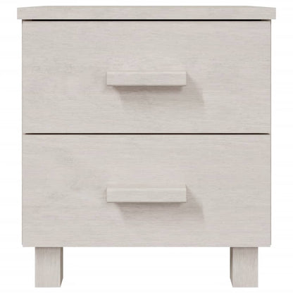 Tables de chevet HAMAR 2 pcs Blanc 40x35x44,5 cm Bois massif