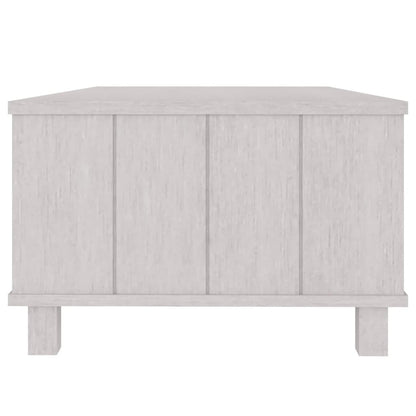 Table basse HAMAR Blanc 100x55x35 cm Bois massif de pin