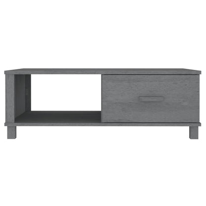 Table basse HAMAR Gris foncé 100x55x35 cm Bois massif de pin