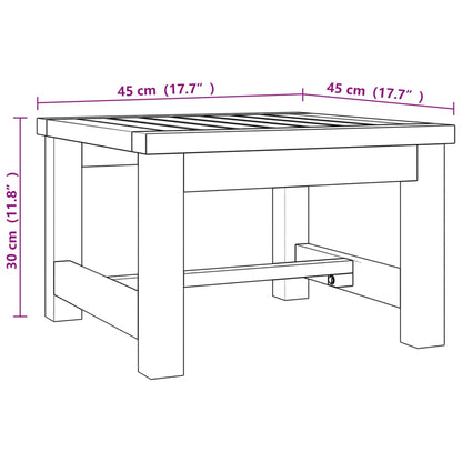 Table basse 45x45x30 cm bois massif de teck