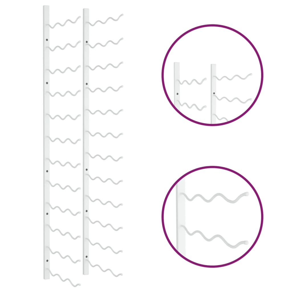 Casier à vin mural pour 36 bouteilles Blanc Fer