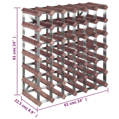 Casier à bouteilles pour 42 bouteilles Marron Bois pin solide