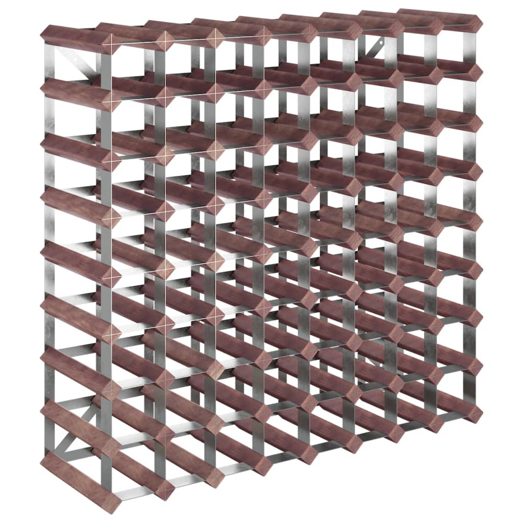 Casier à bouteilles pour 72 bouteilles Marron Bois pin solide