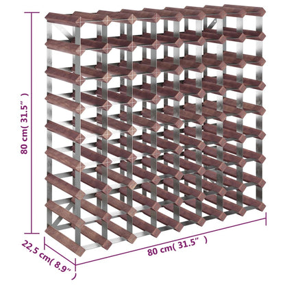 Casier à bouteilles pour 72 bouteilles Marron Bois pin solide