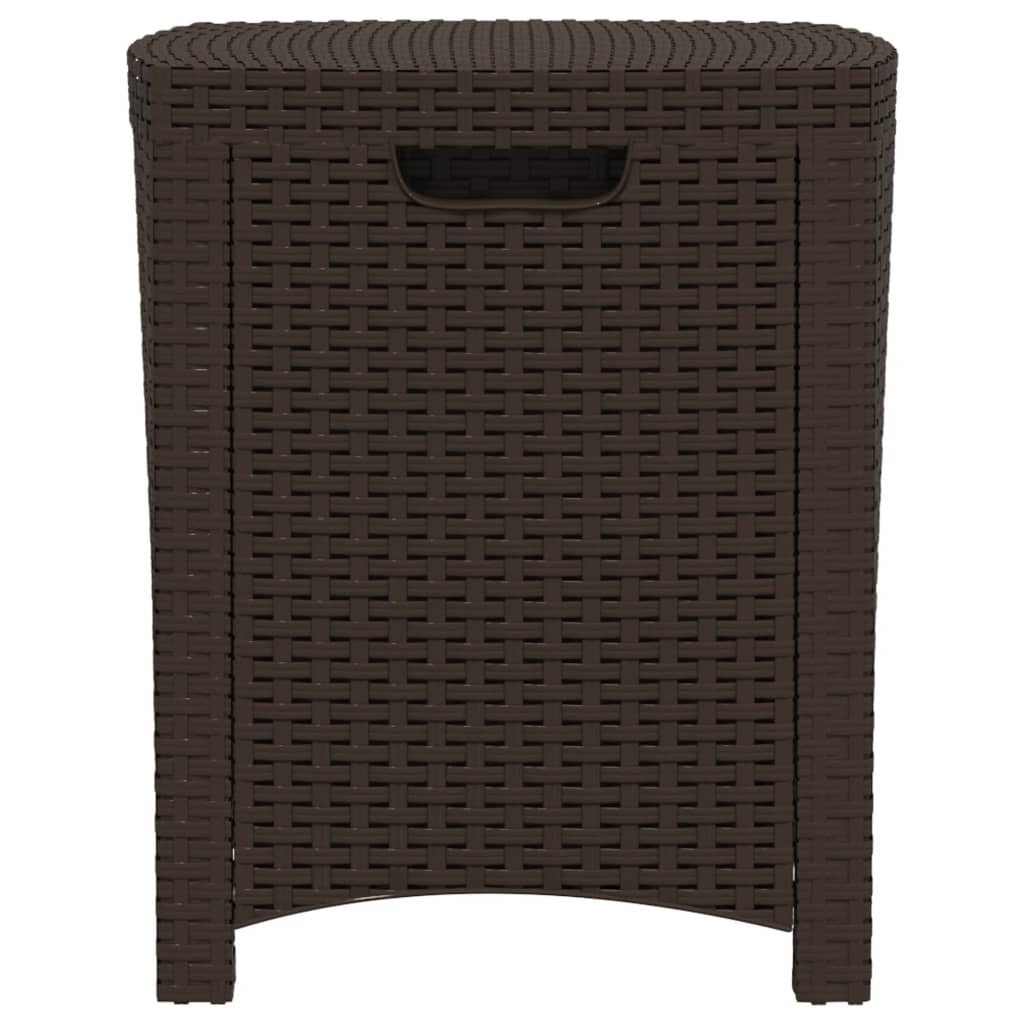 Boîte de rangement de jardin 39x39x46 cm Rotin PP Marron