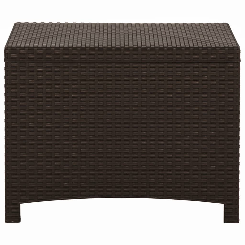 Boîte de rangement de jardin 60x54x41 cm Rotin PP Marron