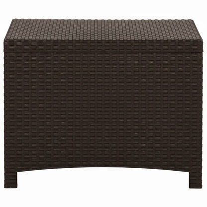 Boîte de rangement de jardin 60x54x41 cm Rotin PP Marron