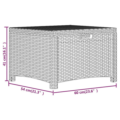 Boîte de rangement de jardin 60x54x41 cm Rotin PP Marron