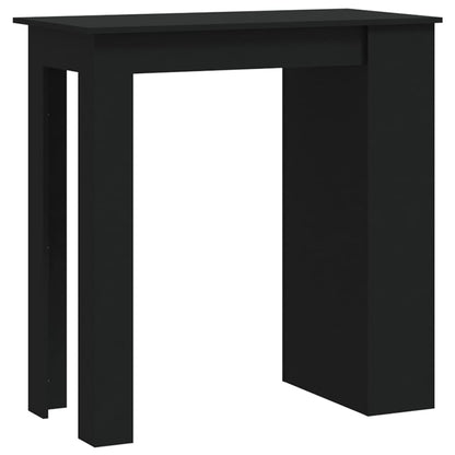 Table de bar et rangement Noir 102x50x103,5cm Bois d'ingénierie