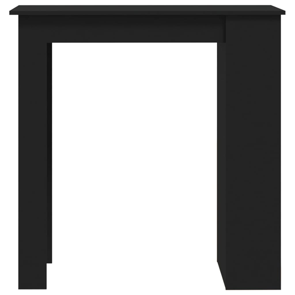 Table de bar et rangement Noir 102x50x103,5cm Bois d'ingénierie