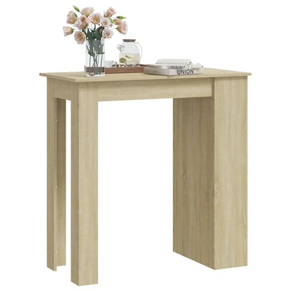 Table de bar avec rangement Chêne sonoma 102x50x103,5 cm