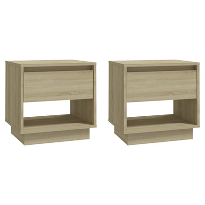 Tables de chevet 2 pcs Chêne sonoma 45x34x44 cm Bois ingénierie