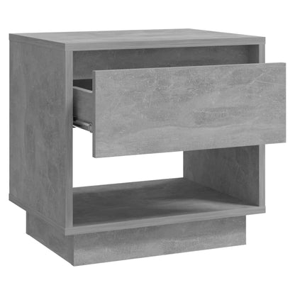 Table de chevet Gris béton 45x34x44 cm Bois d'ingénierie