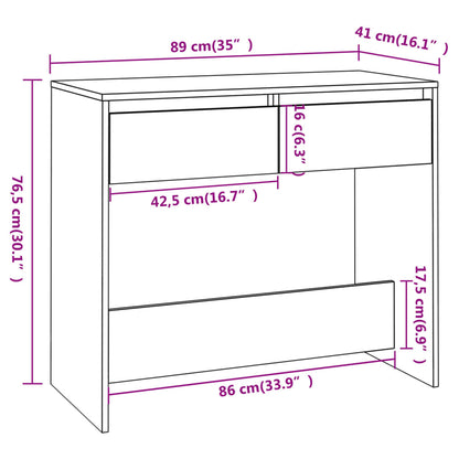 Table console Blanc 89x41x76,5 cm Acier