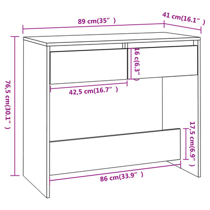 Table console Noir 89x41x76,5 cm Acier