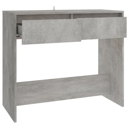 Table console gris béton 89x41x76,5 cm bois d'ingénierie