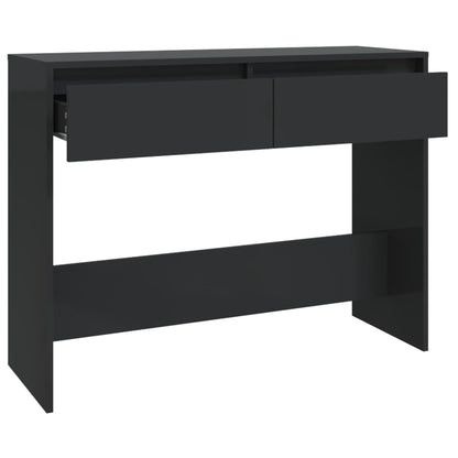 Table console noir 100x35x76,5 cm bois d'ingénierie