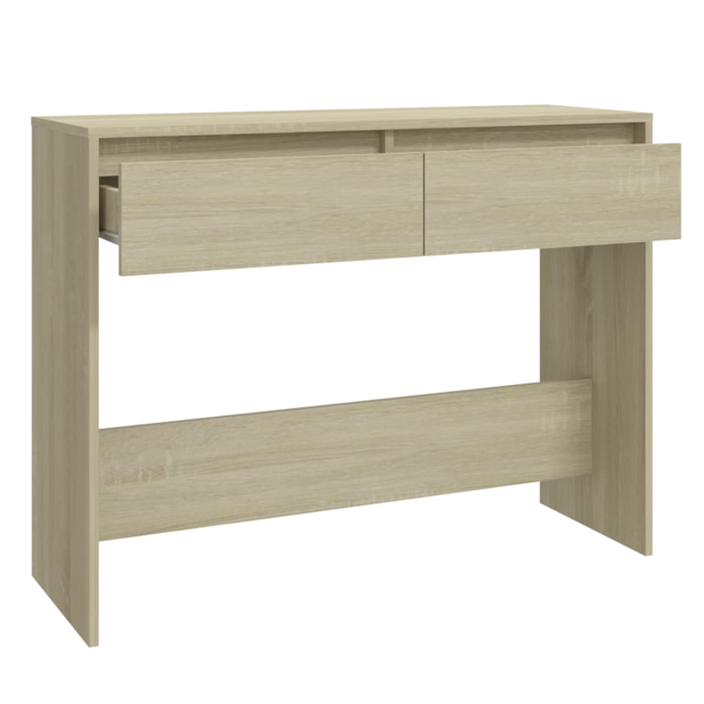 Table console chêne sonoma 100x35x76,5 cm bois d'ingénierie