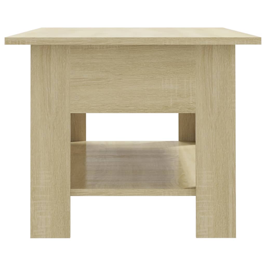 Table basse chêne sonoma 102x55x42 cm bois d'ingénierie