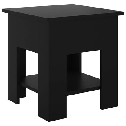 Table basse noir 40x40x42 cm bois d'ingénierie