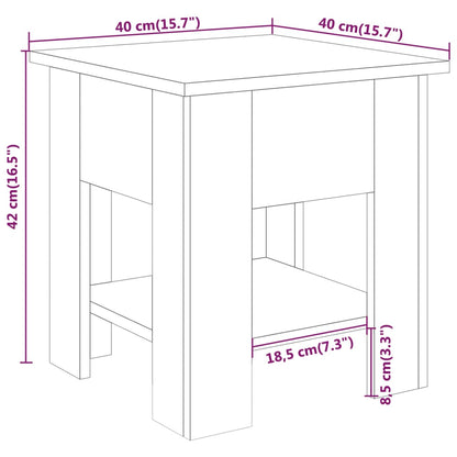 Table basse chêne sonoma 40x40x42 cm bois d'ingénierie