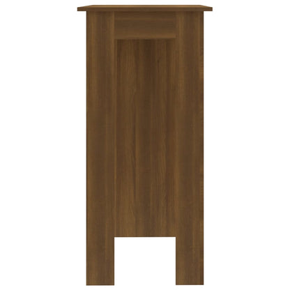 Table de bar avec étagère chêne marron bois d'ingénierie