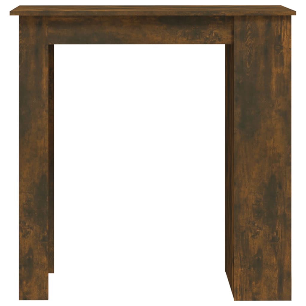 Table de bar et étagère de rangement Chêne fumé 102x50x103,5 cm