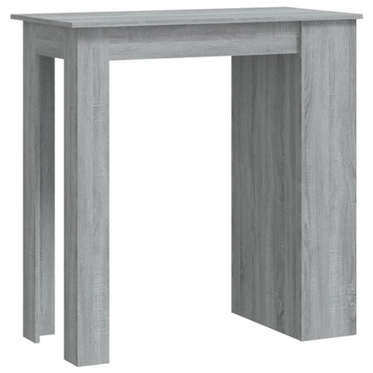 Table de bar avec rangement sonoma gris bois d'ingénierie