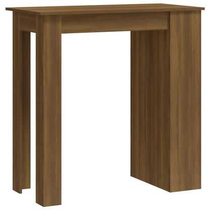 Table de bar et rangement chêne marron bois d'ingénierie