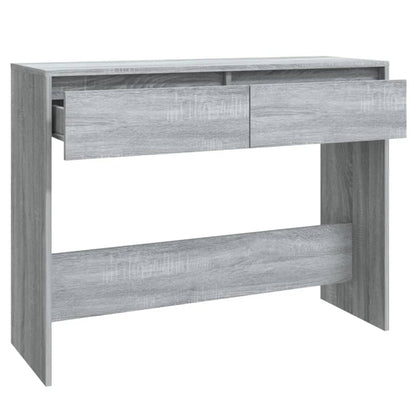 Table console sonoma gris 100x35x76,5 cm bois d'ingénierie