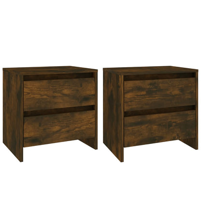 Tables de chevet 2pcs chêne fumé 45x34,5x44,5cm bois ingénierie