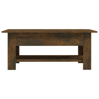 Table basse chêne fumé 102x55x42 cm bois d'ingénierie